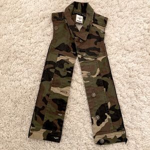 Veronica Beard Slate Dickey in Camouflage Denim, OS for Blazer / Jacket / Coats